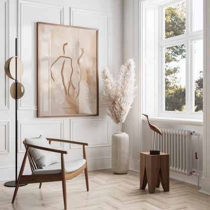 Premium Poster of Abstract Figure Art with Earthy Tones Posters
