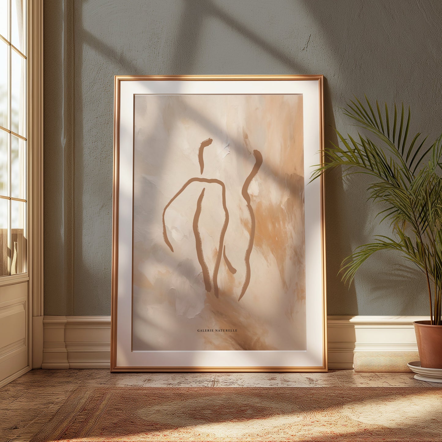 Premium Poster of Abstract Figure Art with Earthy Tones Posters