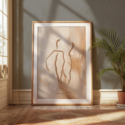 Premium Poster of Abstract Figure Art with Earthy Tones Posters