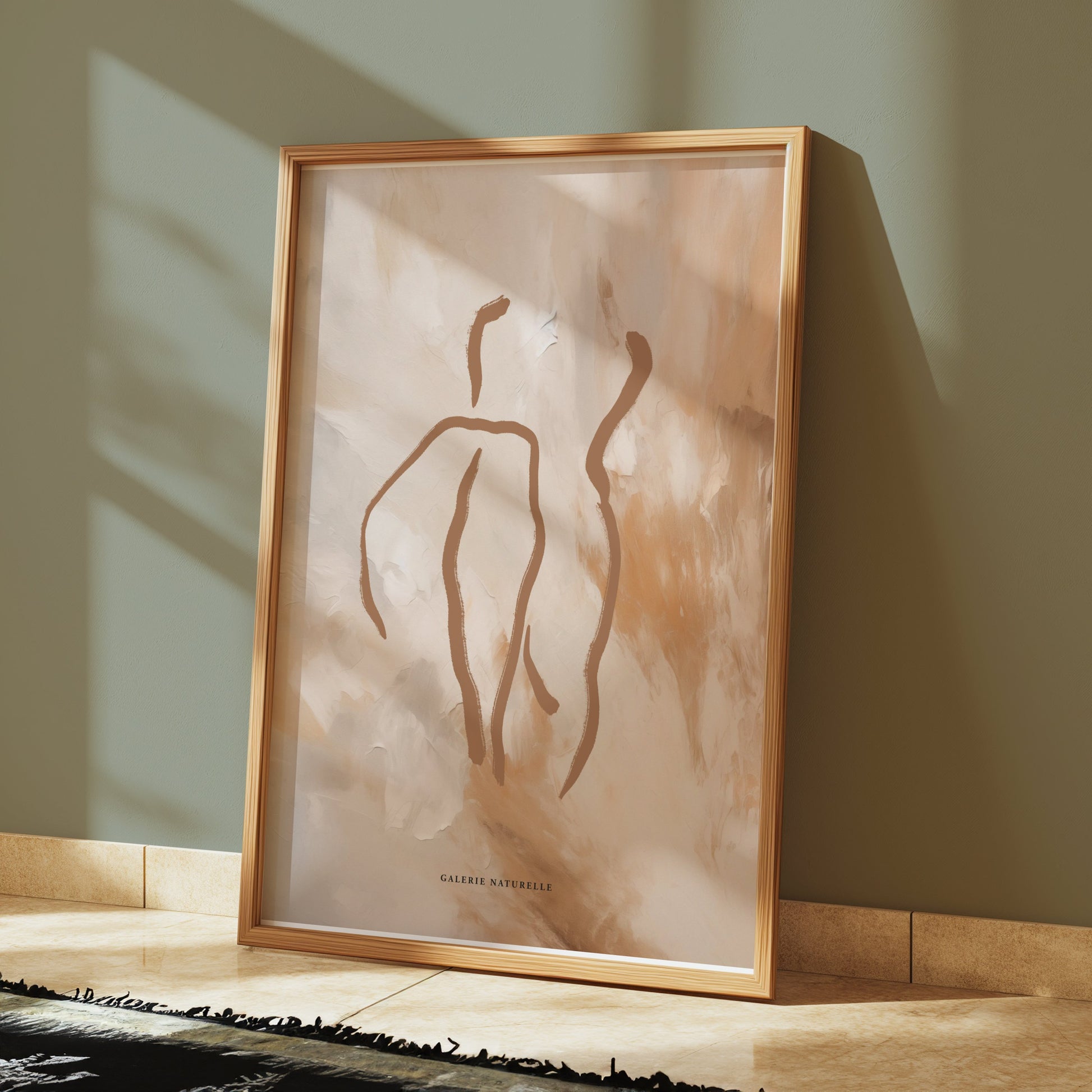Premium Poster of Abstract Figure Art with Earthy Tones Posters