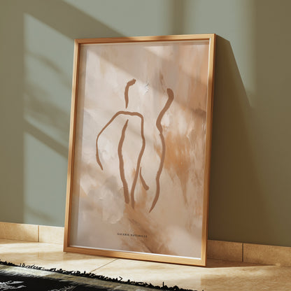 Premium Poster of Abstract Figure Art with Earthy Tones Posters