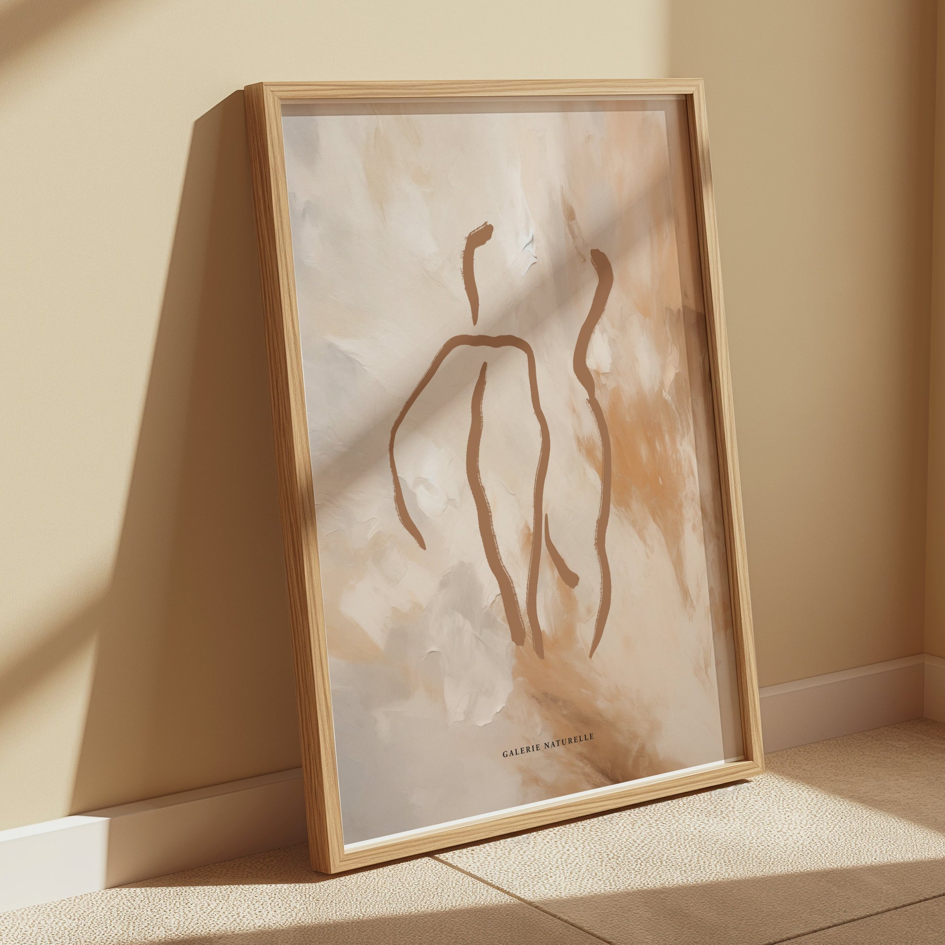 Premium Poster of Abstract Figure Art with Earthy Tones Posters