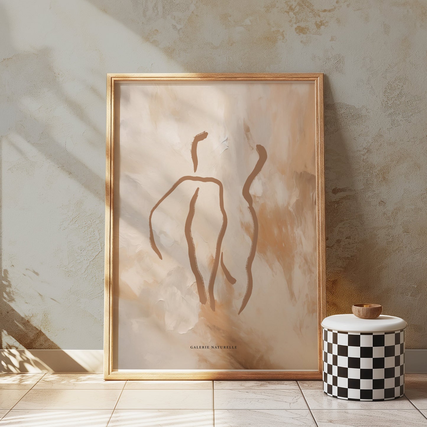 Premium Poster of Abstract Figure Art with Earthy Tones Posters