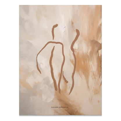 Premium Poster of Abstract Figure Art with Earthy Tones Posters
