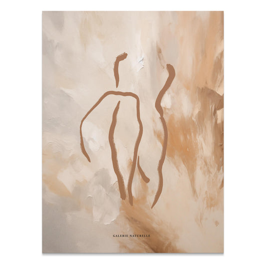 Premium Poster of Abstract Figure Art with Earthy Tones Posters