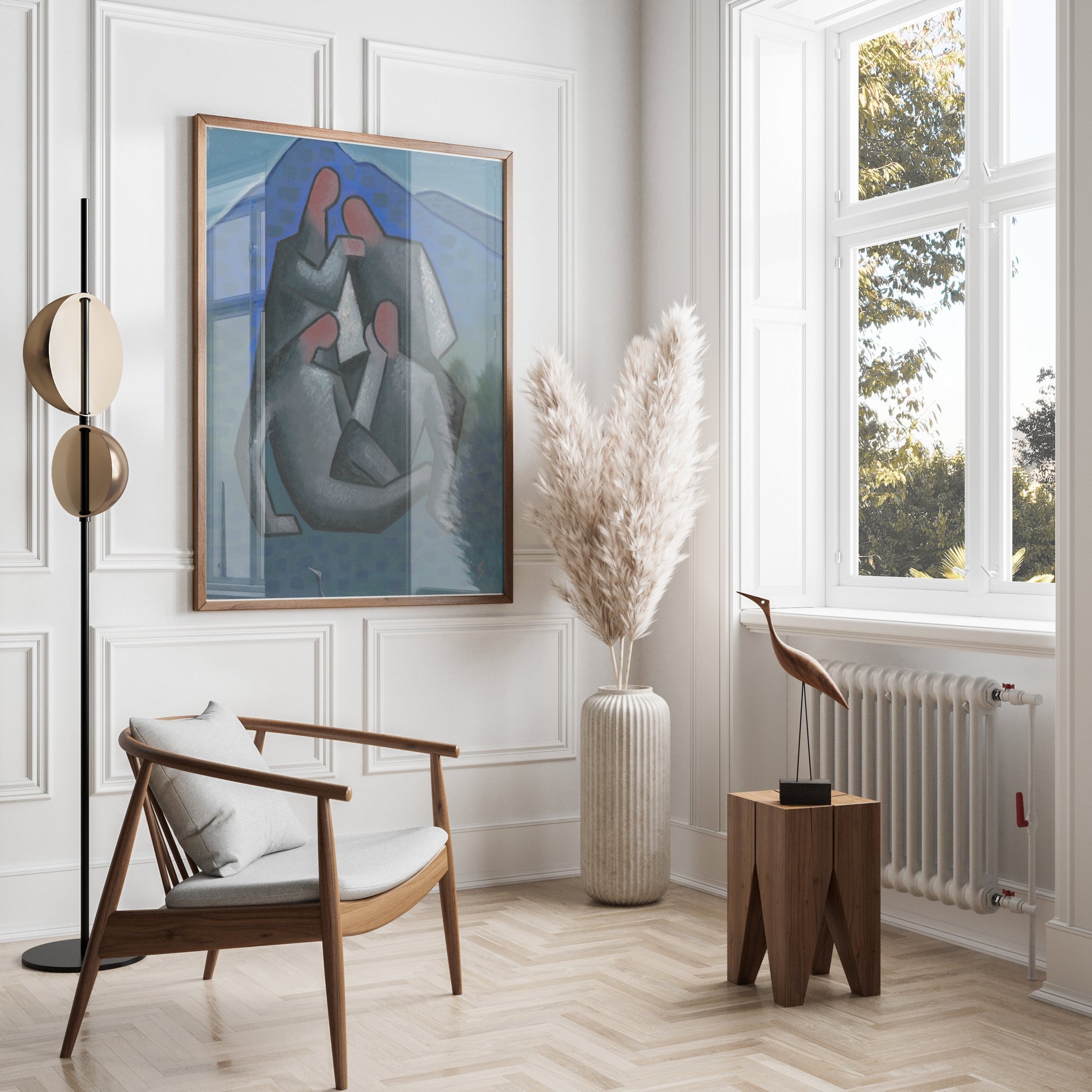 Premium Poster of Abstract Figures in Mountain Landscape Posters