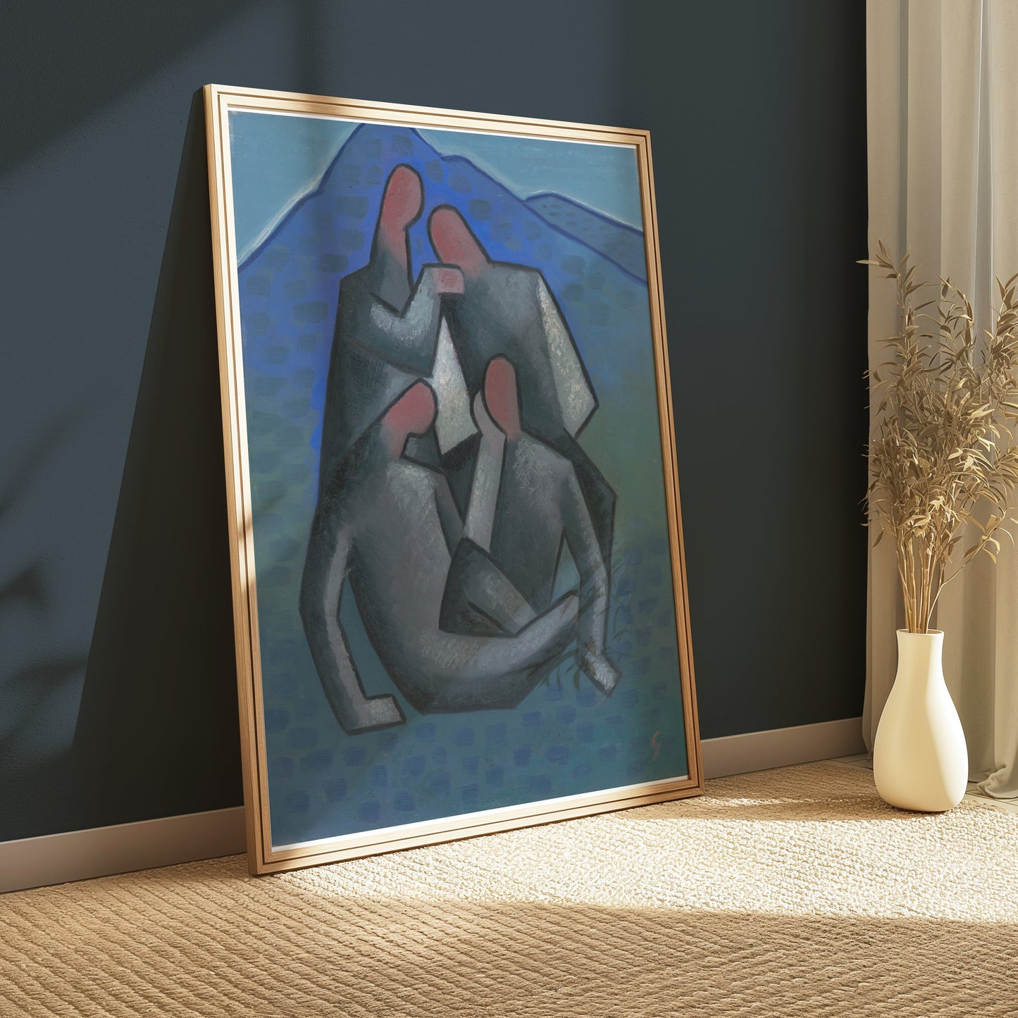 Premium Poster of Abstract Figures in Mountain Landscape Posters