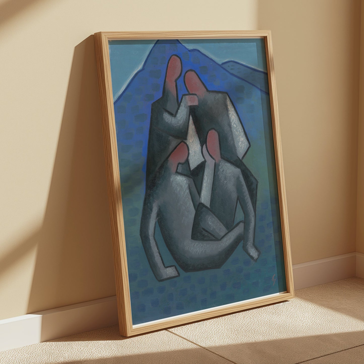 Premium Poster of Abstract Figures in Mountain Landscape Posters