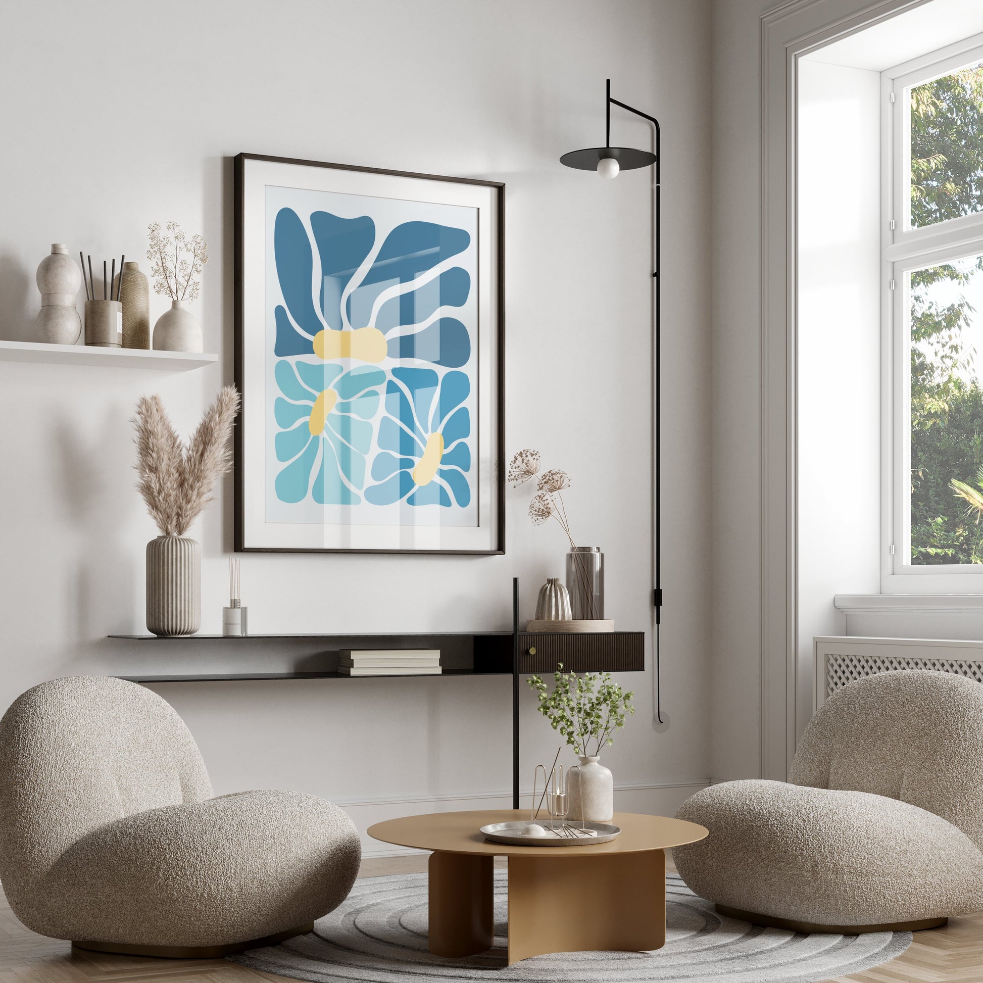 Premium Poster of Abstract Floral Art Design Aesthetic Modern Wall Posters