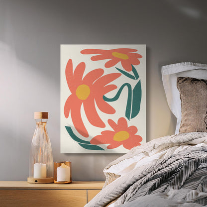 Premium Poster of Abstract Floral Art Design Canvas Wraps