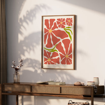 Premium Poster of Abstract Floral Art Design for Modern Home Decor Posters