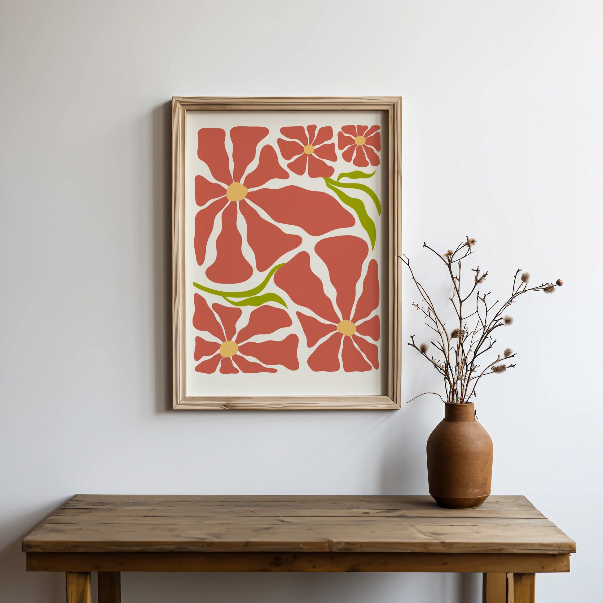 Premium Poster of Abstract Floral Art Design for Modern Home Decor Posters