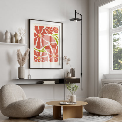 Premium Poster of Abstract Floral Art Design for Modern Home Decor Posters