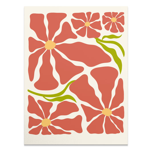 Premium Poster of Abstract Floral Art Design for Modern Home Decor Posters