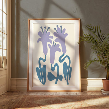 Premium Poster of Abstract Floral Art Lily Design Posters