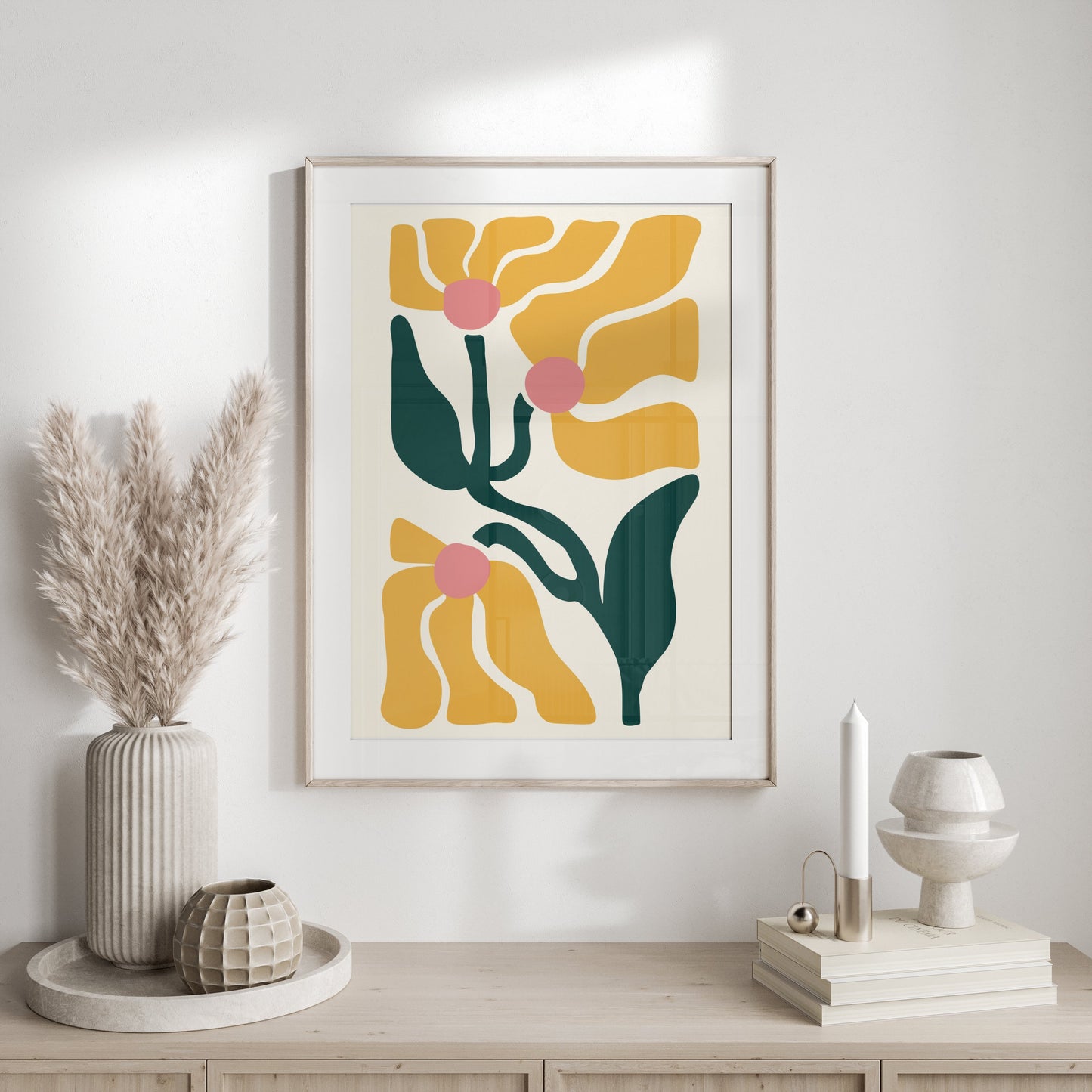 Premium Poster of Abstract Floral Art Modern Aesthetic Wall Decor Posters