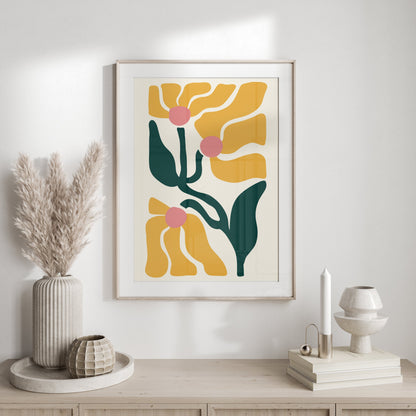 Premium Poster of Abstract Floral Art Modern Aesthetic Wall Decor Posters
