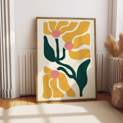 Premium Poster of Abstract Floral Art Modern Aesthetic Wall Decor Posters