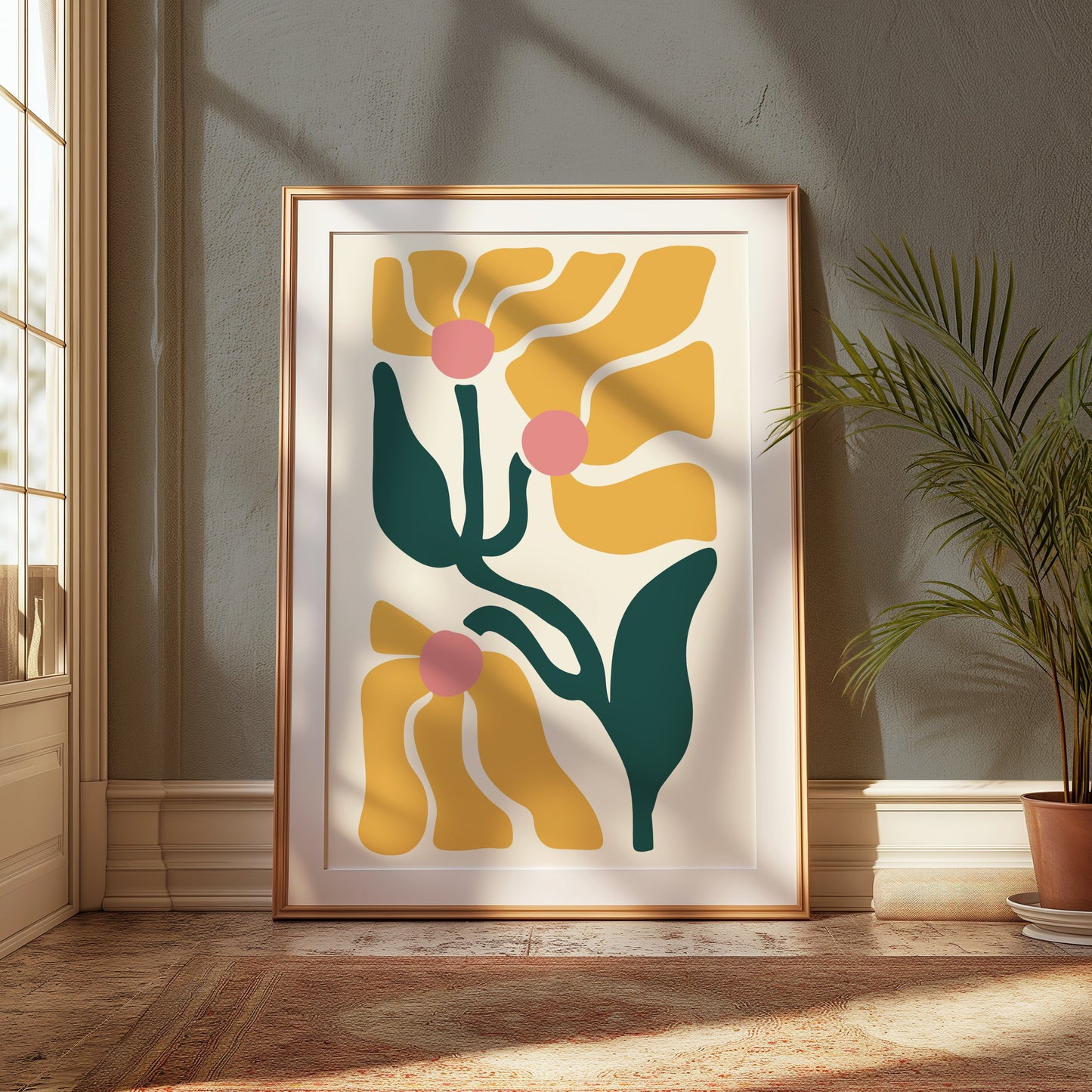 Premium Poster of Abstract Floral Art Modern Aesthetic Wall Decor Posters