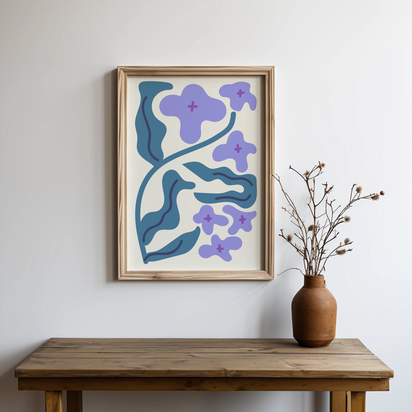 Premium Poster of Abstract Floral Art Print Modern Wall Decor Posters