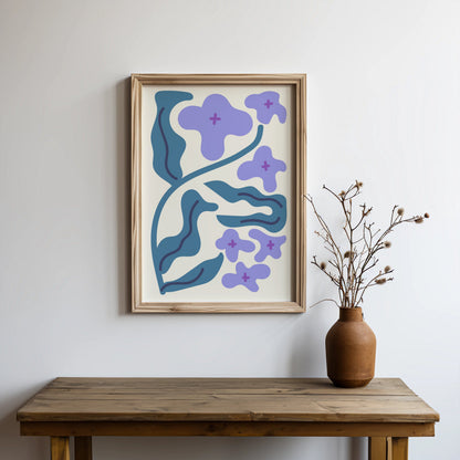 Premium Poster of Abstract Floral Art Print Modern Wall Decor Posters