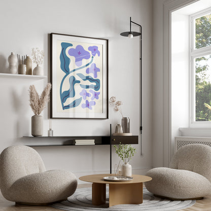 Premium Poster of Abstract Floral Art Print Modern Wall Decor Posters