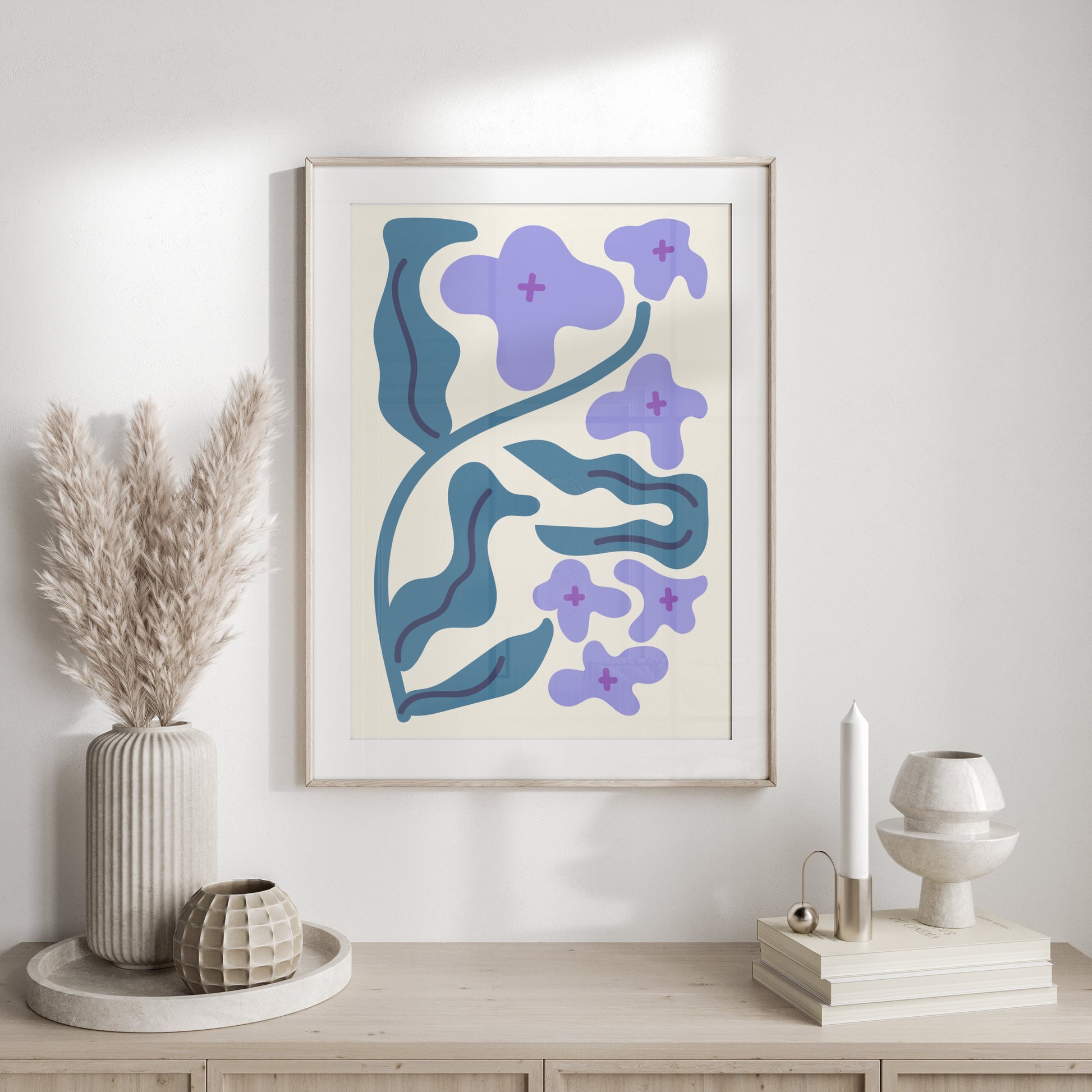Premium Poster of Abstract Floral Art Print Modern Wall Decor Posters
