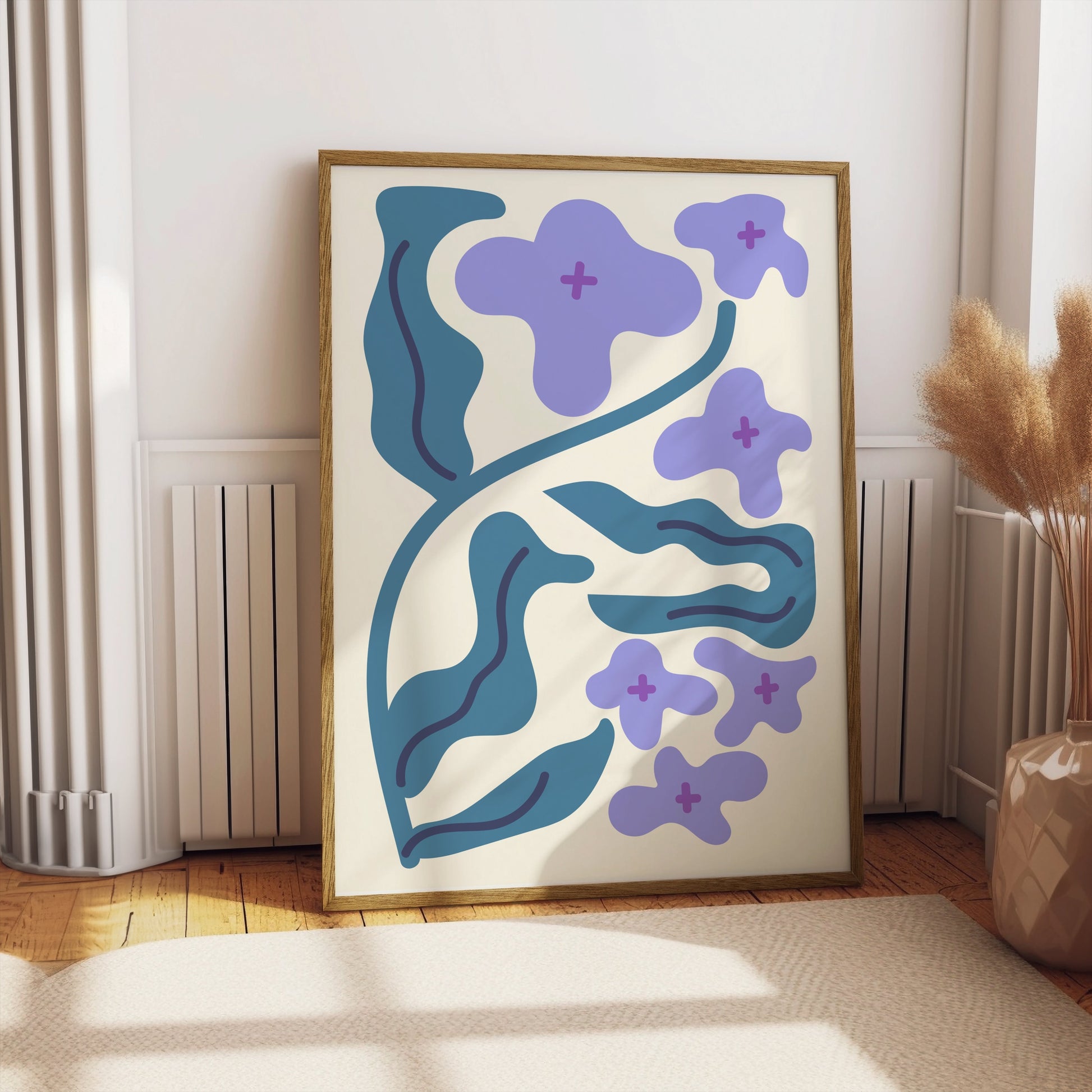 Premium Poster of Abstract Floral Art Print Modern Wall Decor Posters