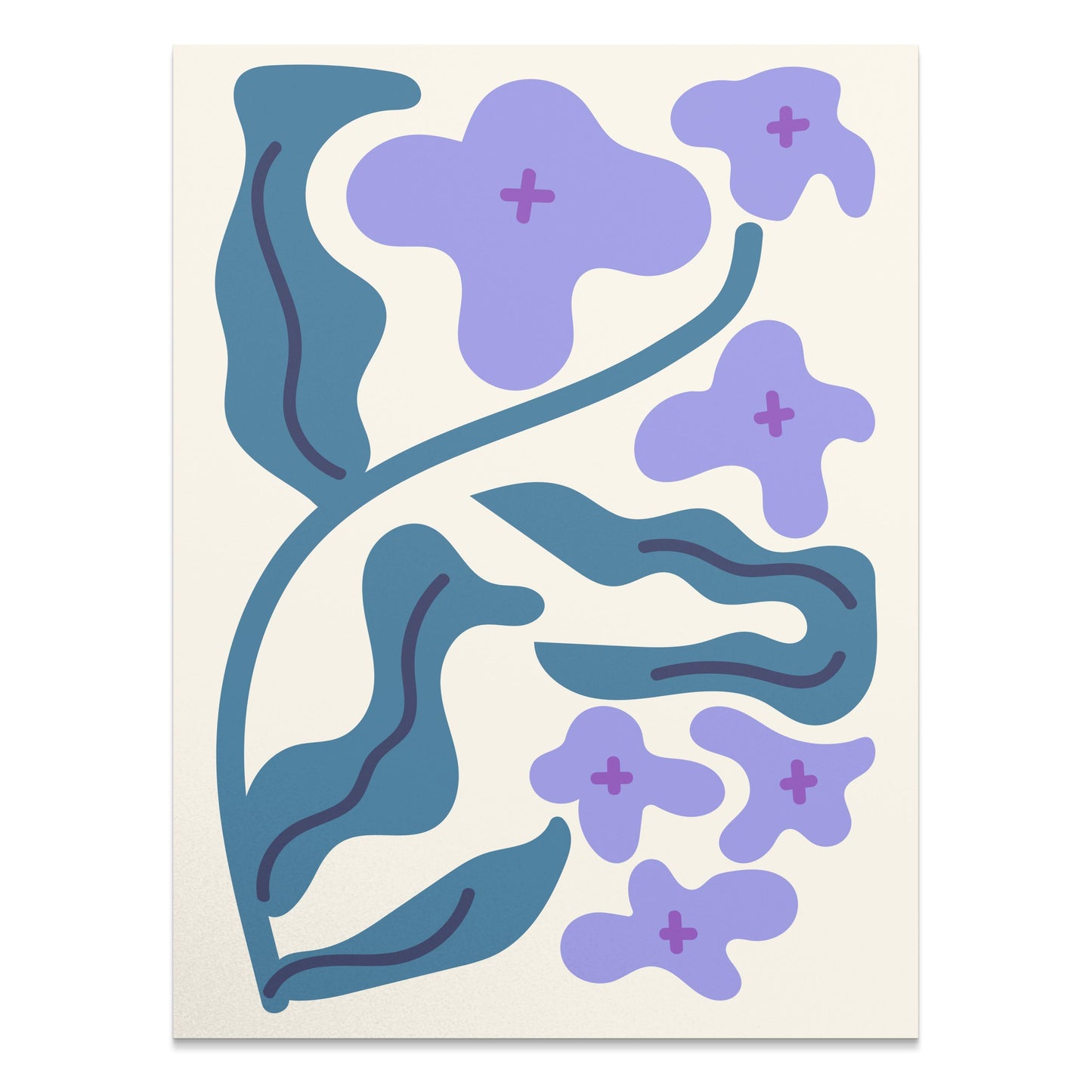 Premium Poster of Abstract Floral Art Print Modern Wall Decor Posters