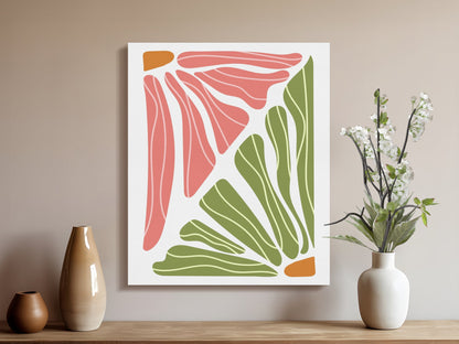 Premium Poster of Abstract Floral Botanical Design Canvas Wraps