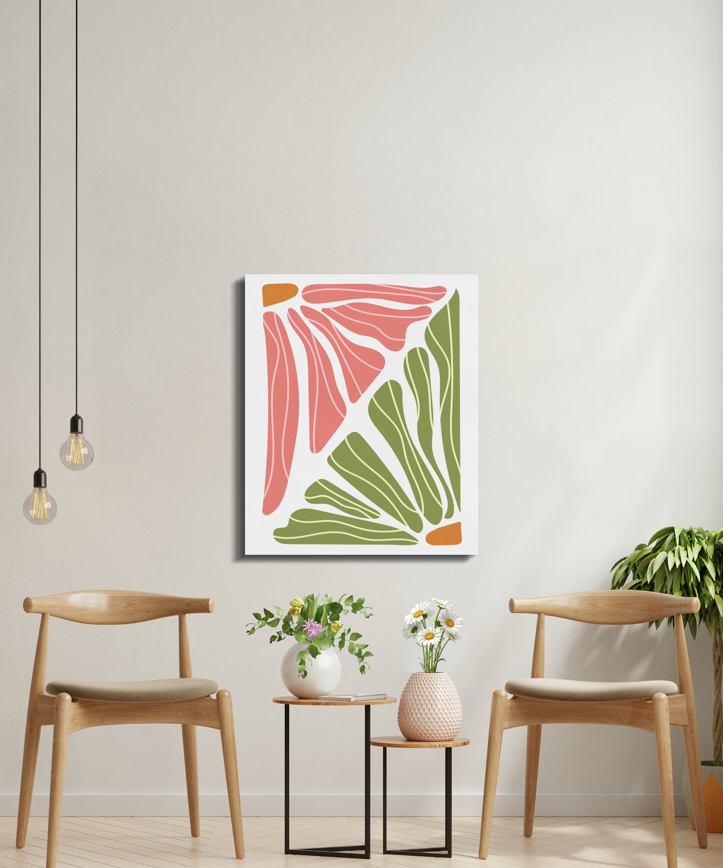 Premium Poster of Abstract Floral Botanical Design Canvas Wraps