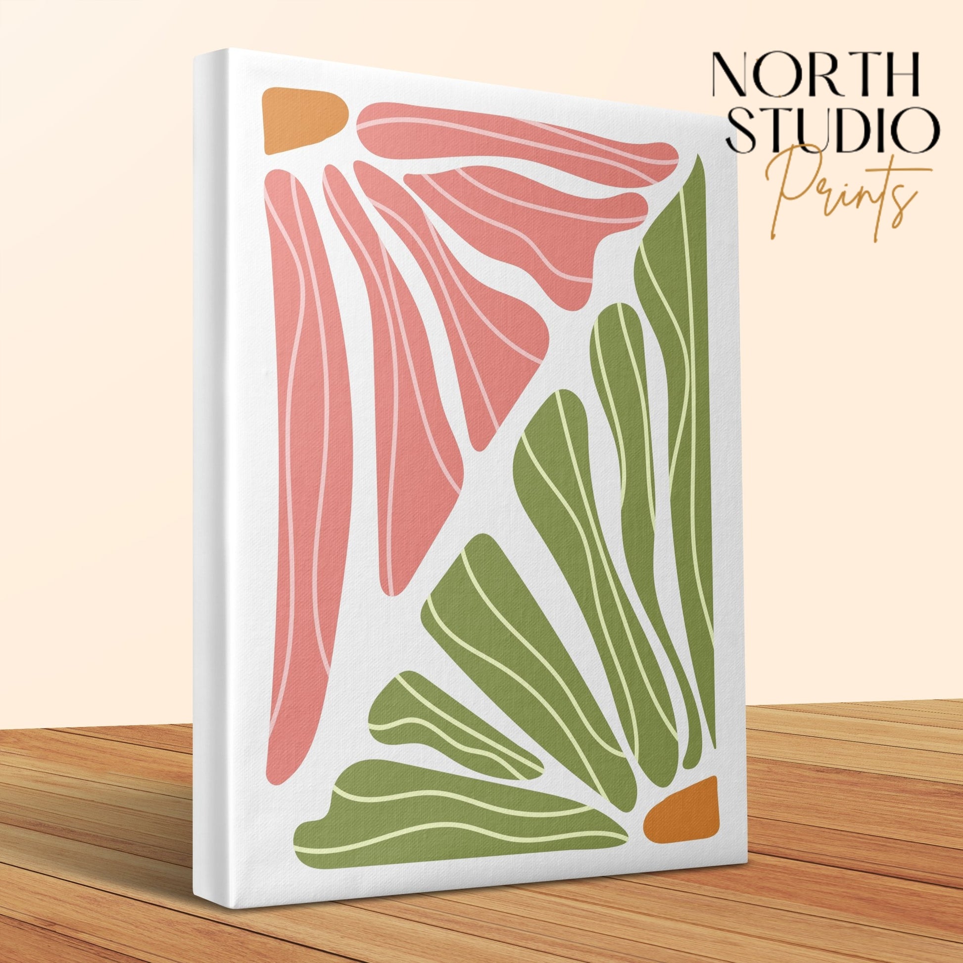 Premium Poster of Abstract Floral Botanical Design Canvas Wraps