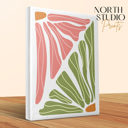 Premium Poster of Abstract Floral Botanical Design Canvas Wraps