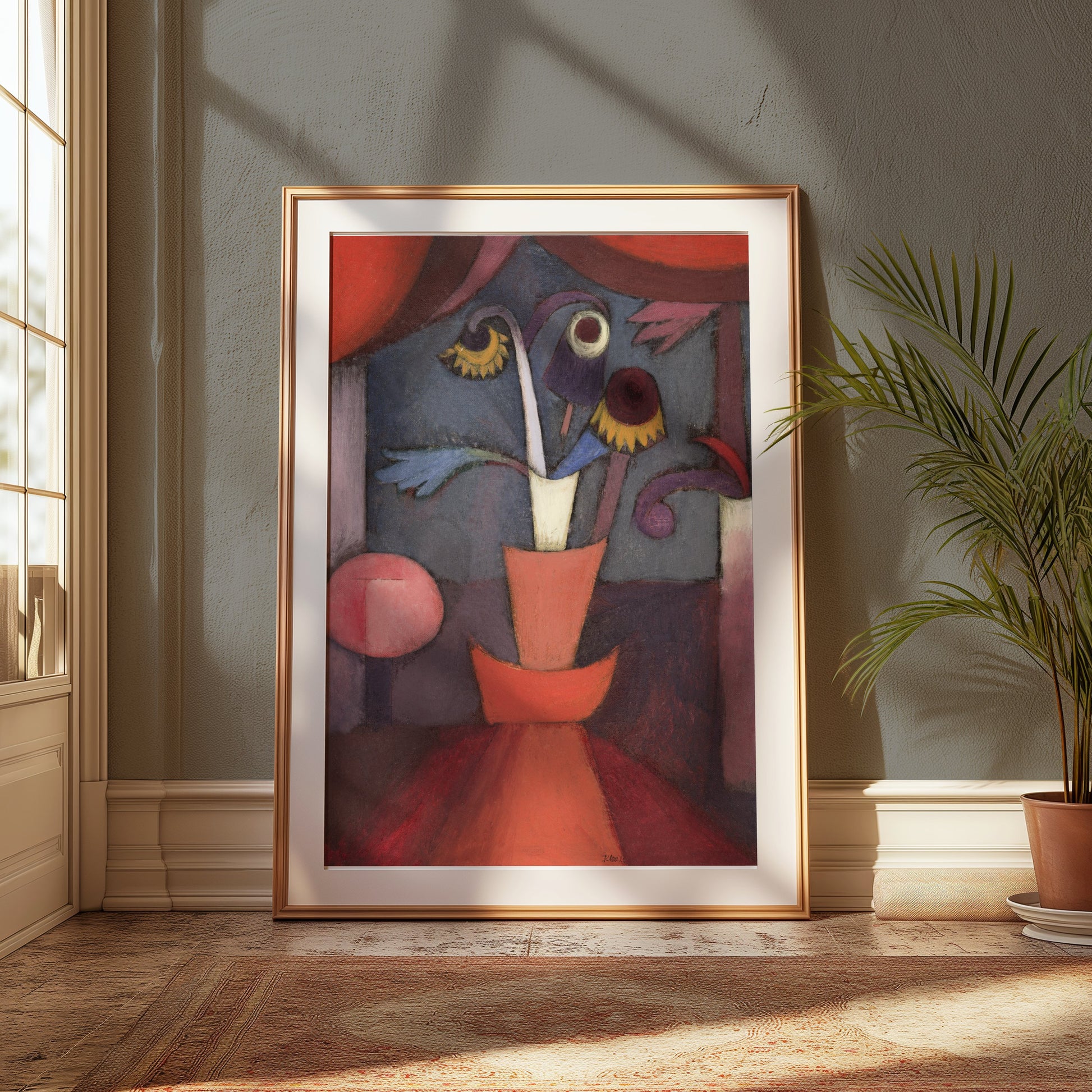 Premium Poster of Abstract Floral Bouquet in Terracotta Pot Posters