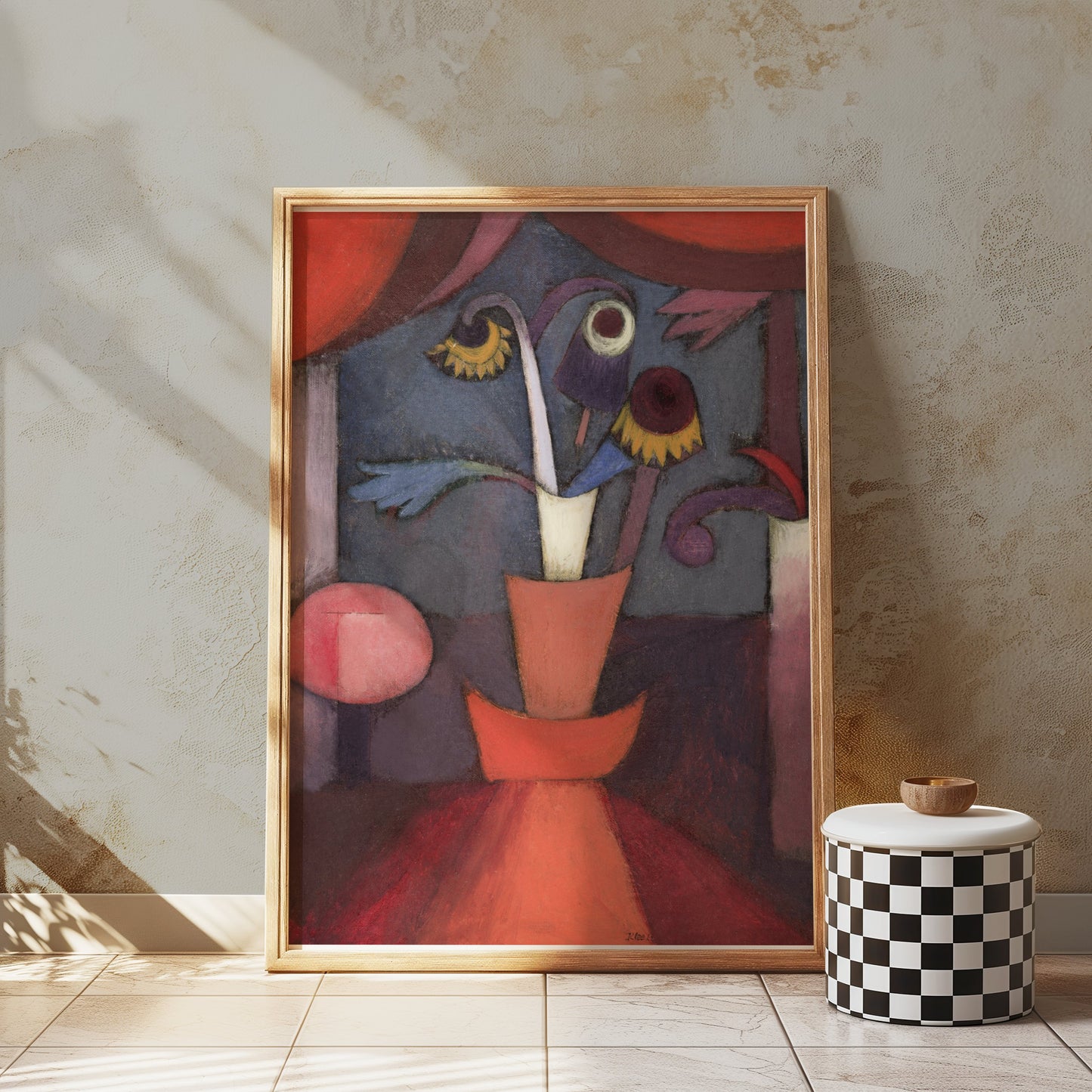 Premium Poster of Abstract Floral Bouquet in Terracotta Pot Posters