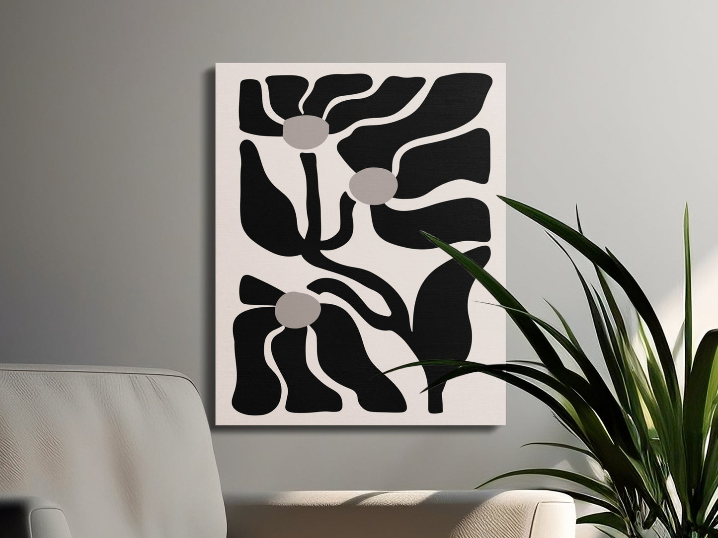 Premium Poster of Abstract Floral Design Art Canvas Wraps