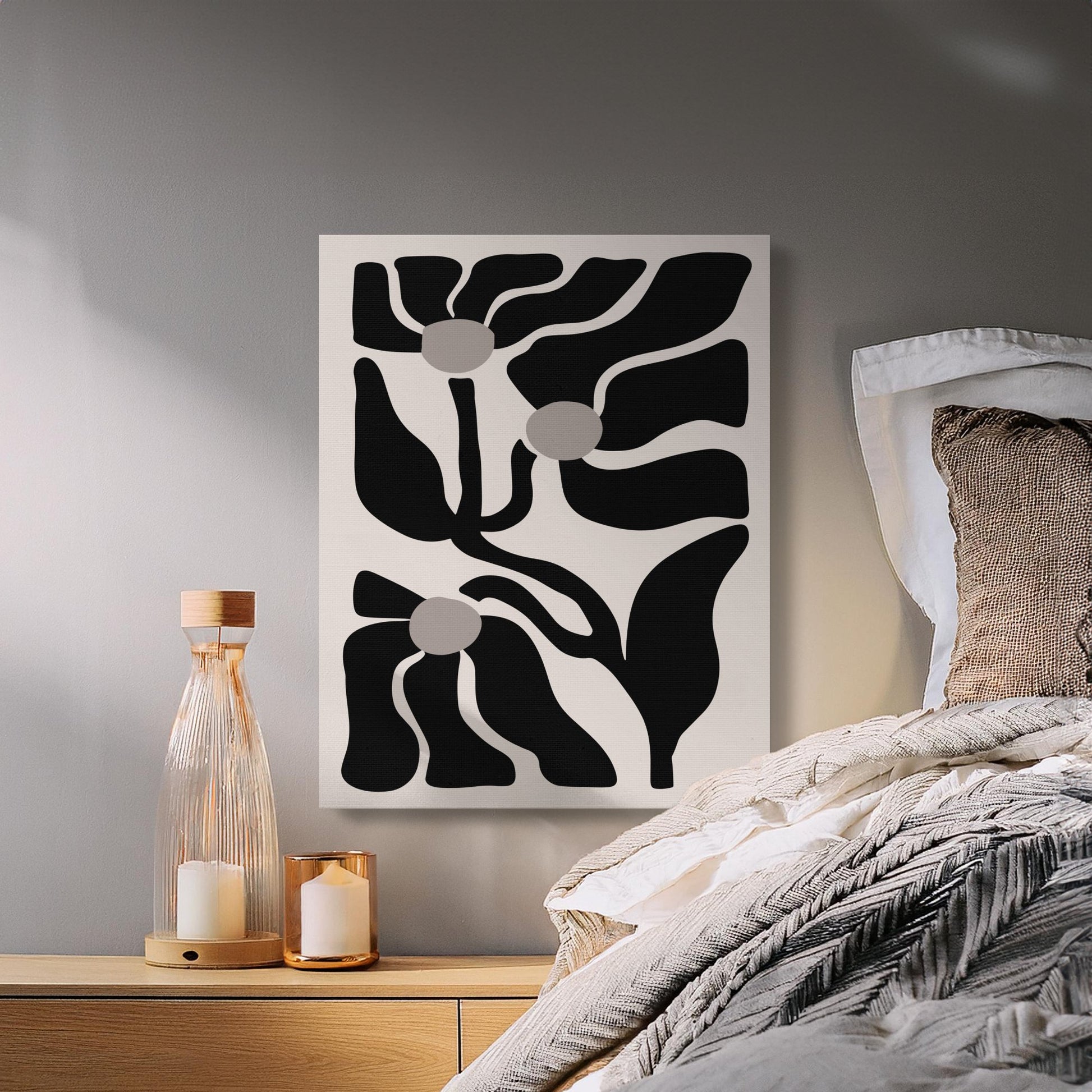 Premium Poster of Abstract Floral Design Art Canvas Wraps