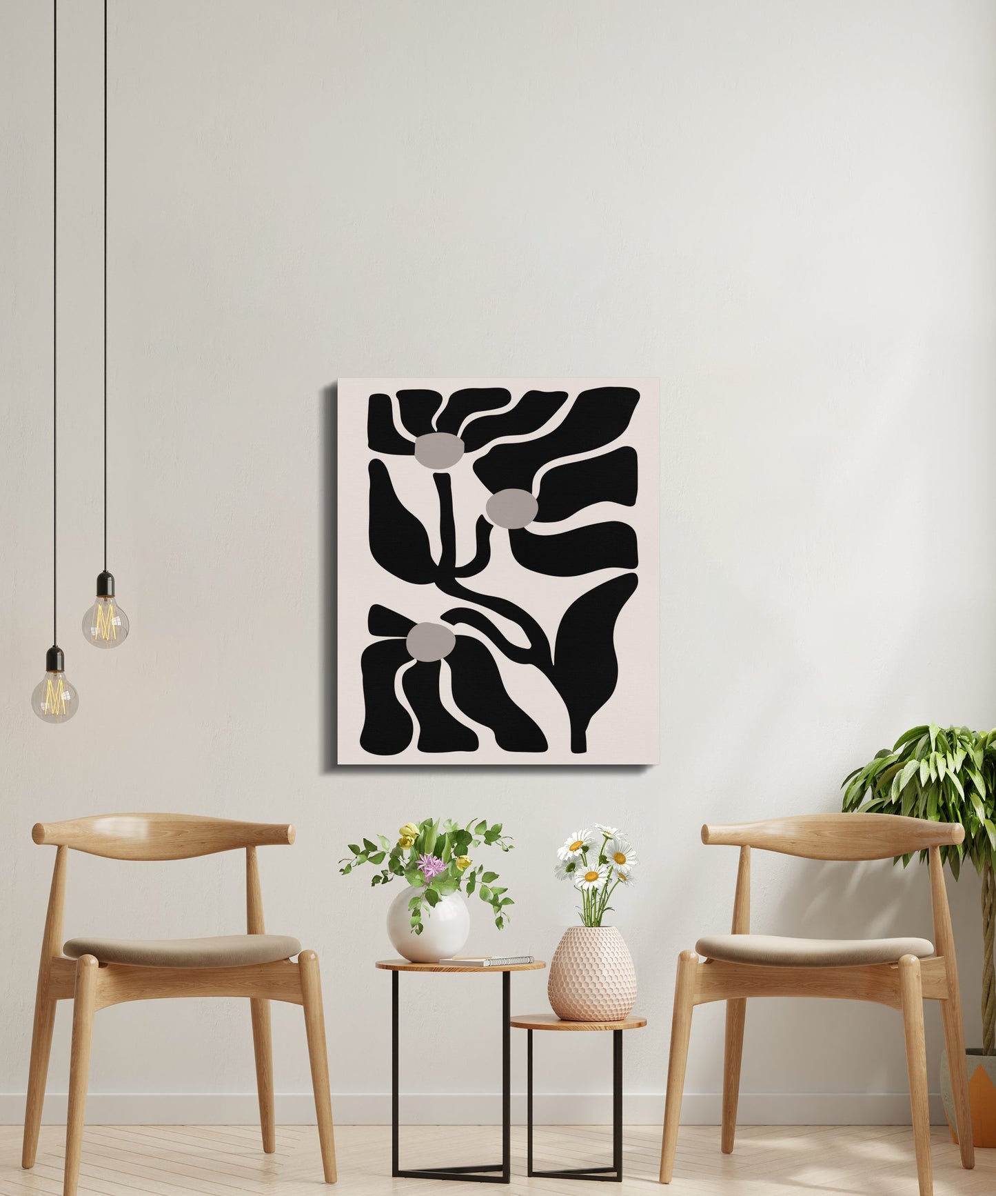 Premium Poster of Abstract Floral Design Art Canvas Wraps