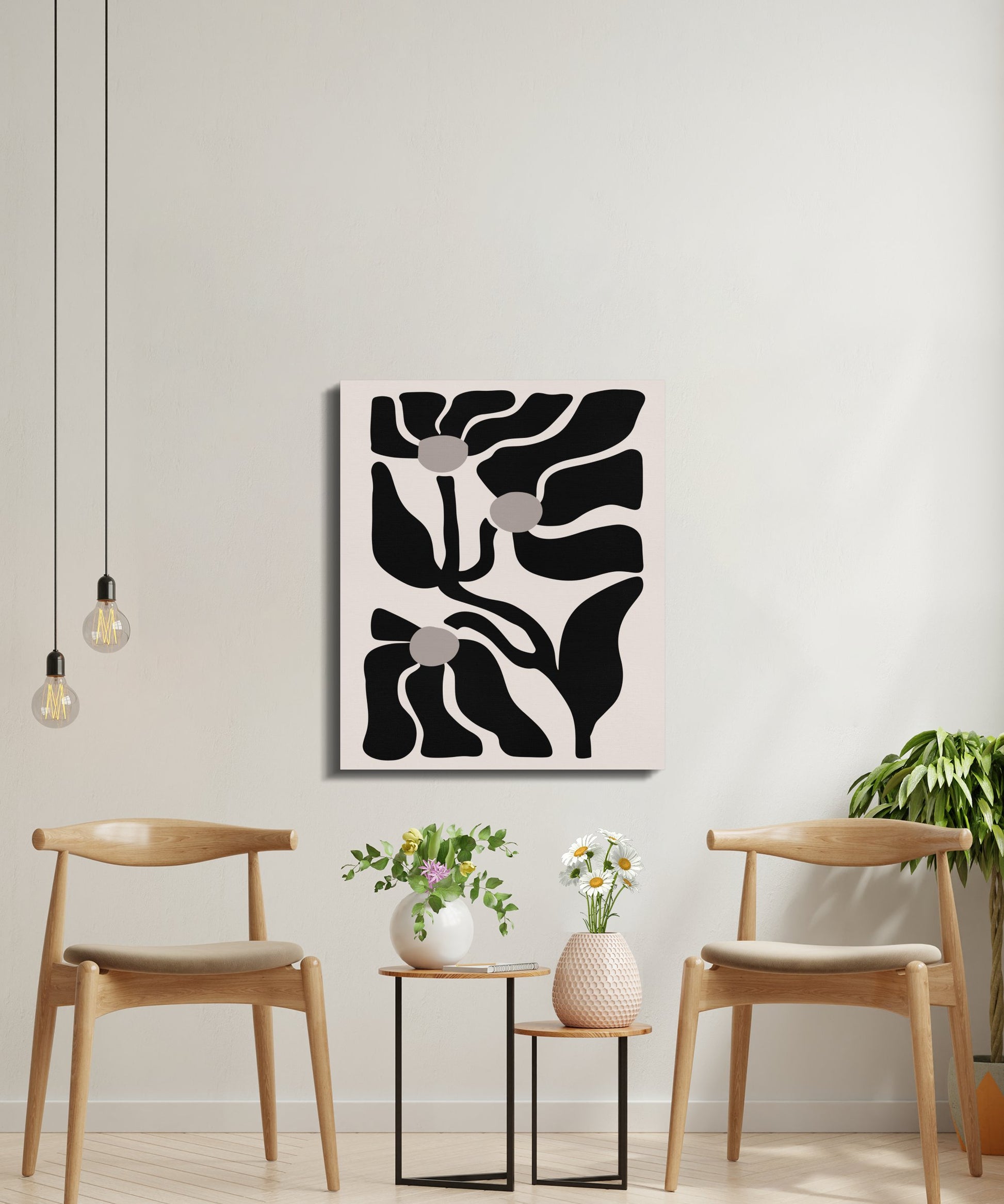Premium Poster of Abstract Floral Design Art Canvas Wraps