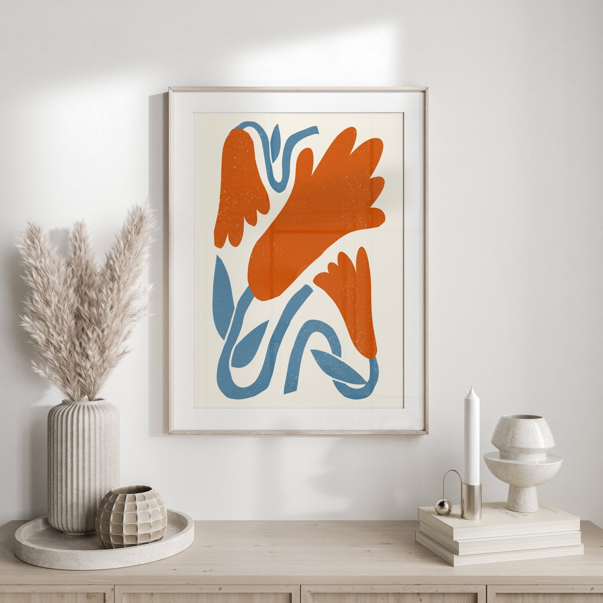Premium Poster of Abstract Floral Design Colorful Botanical Art Posters