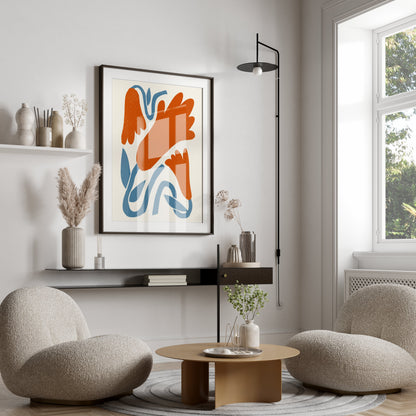 Premium Poster of Abstract Floral Design Colorful Botanical Art Posters
