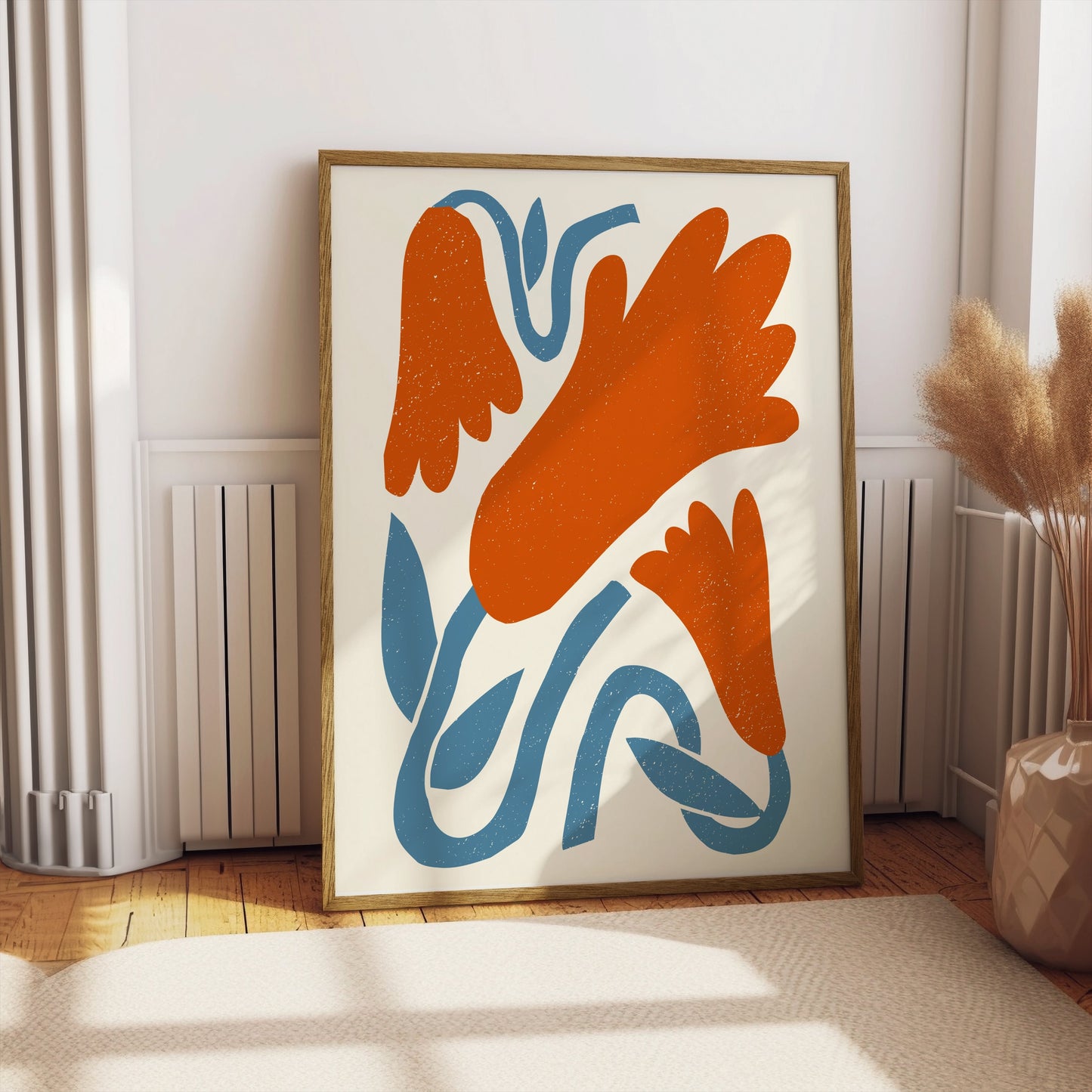 Premium Poster of Abstract Floral Design Colorful Botanical Art Posters