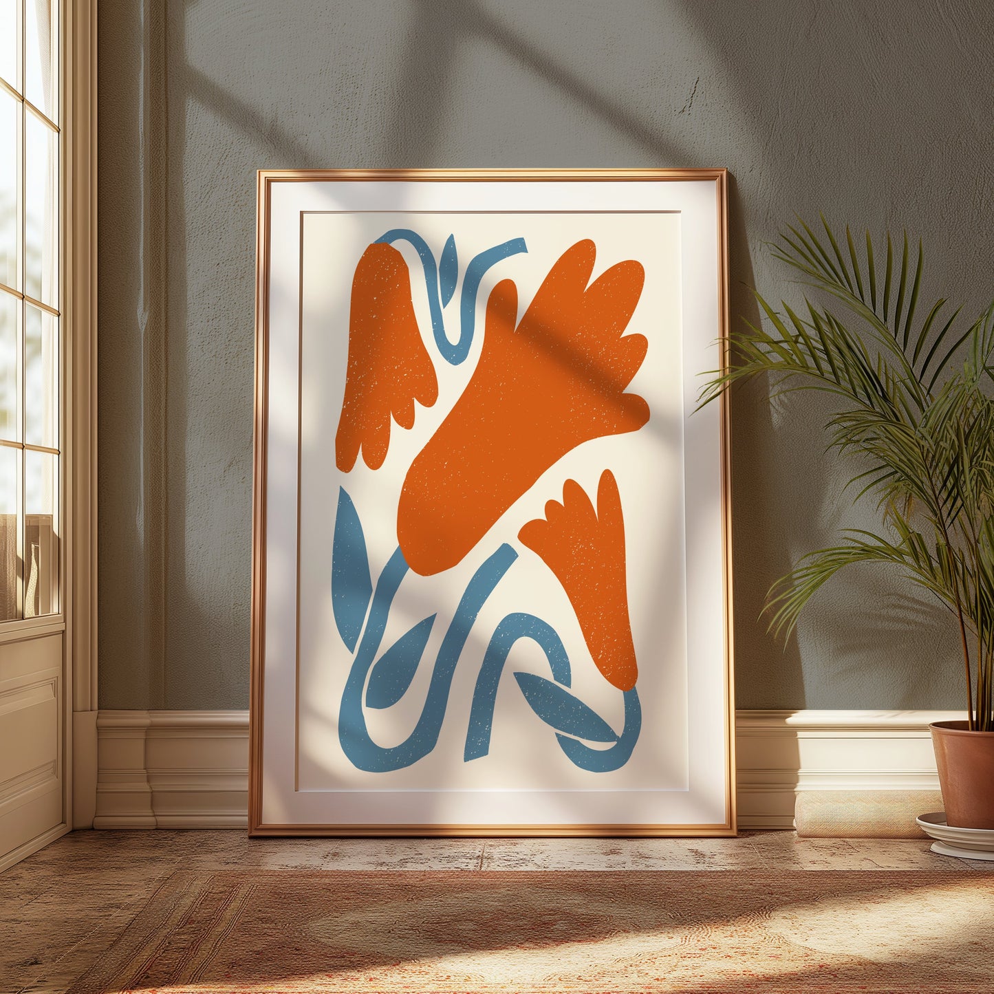 Premium Poster of Abstract Floral Design Colorful Botanical Art Posters