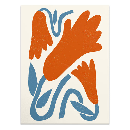 Premium Poster of Abstract Floral Design Colorful Botanical Art Posters