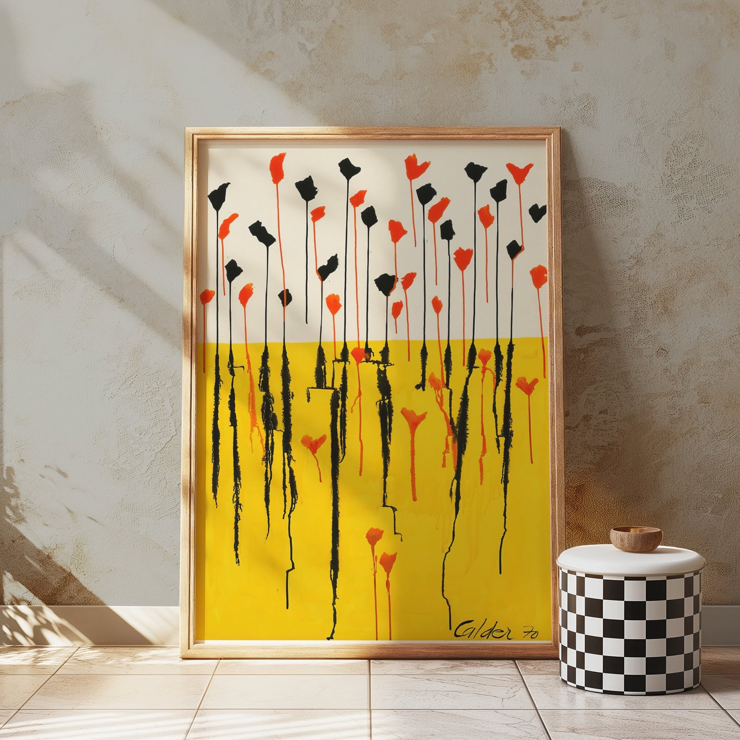 Premium Poster of Abstract Floral Design with Vibrant Colors Posters