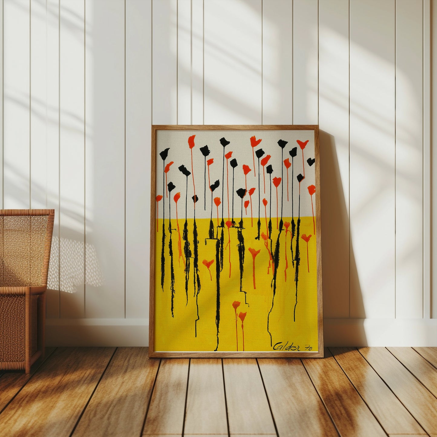 Premium Poster of Abstract Floral Design with Vibrant Colors Posters