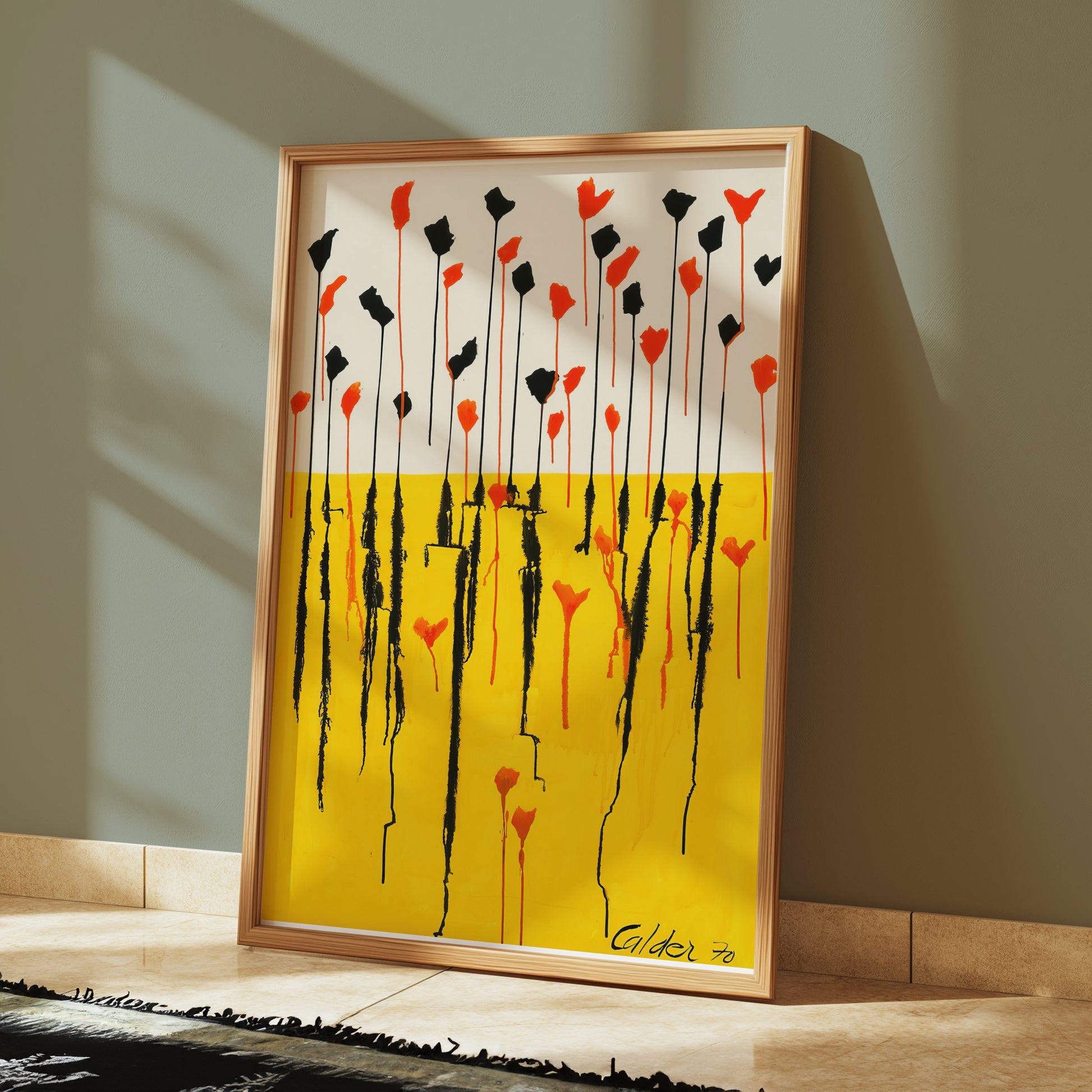 Premium Poster of Abstract Floral Design with Vibrant Colors Posters