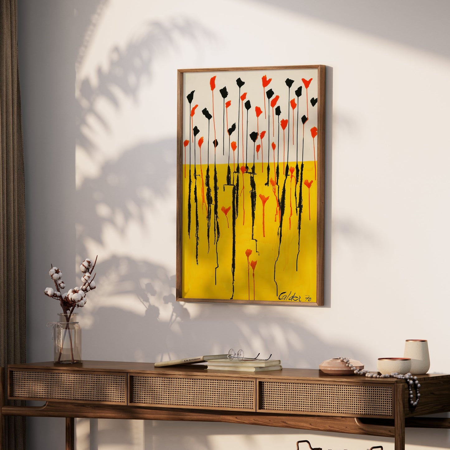 Premium Poster of Abstract Floral Design with Vibrant Colors Posters