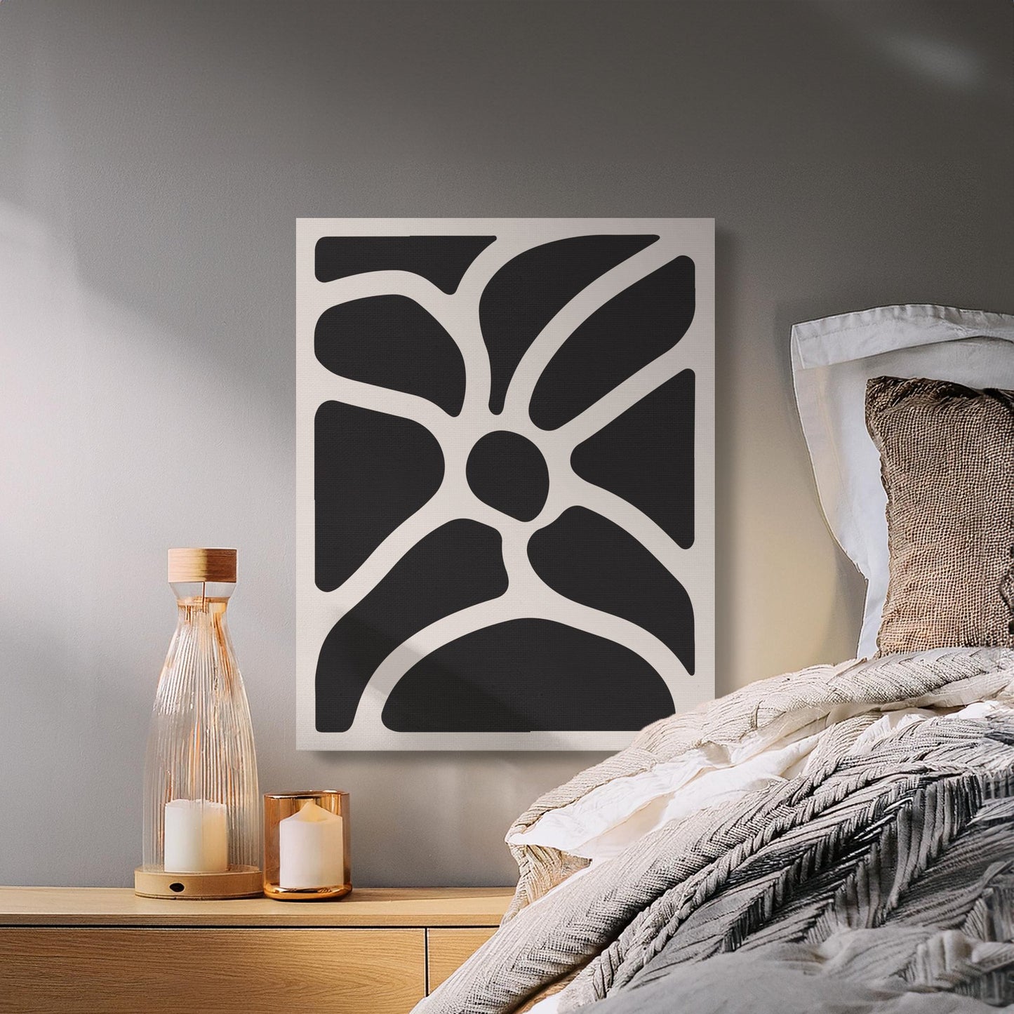 Premium Poster of Abstract Floral Wall Art Canvas Wraps