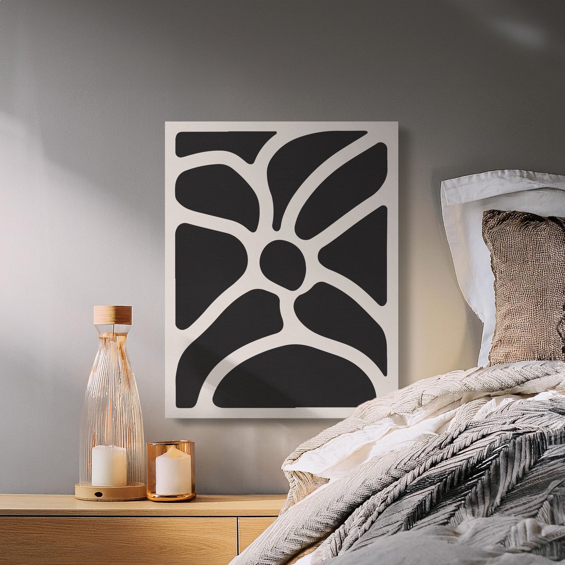 Premium Poster of Abstract Floral Wall Art Canvas Wraps